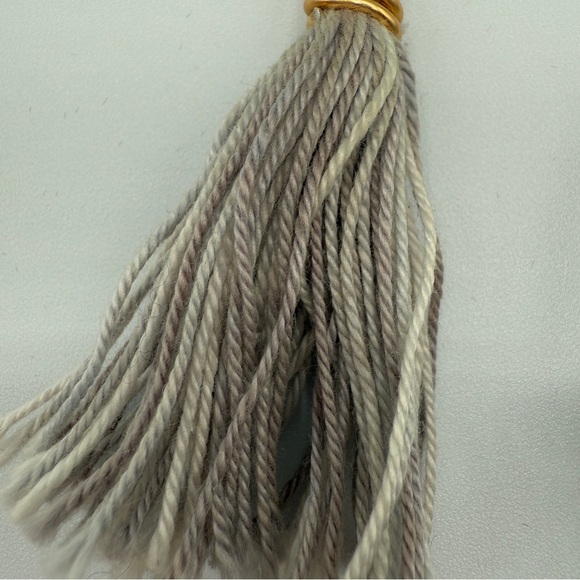 Genuine Pearl and Grey Tassel Earrings - Picture 7 of 12